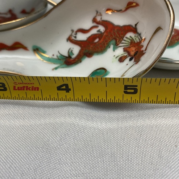 Set of 6 vintage Dragon and Pearl soup spoons - Picture 13 of 16